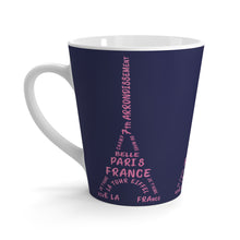 Load image into Gallery viewer, Eiffel Tower Latte Mug (Pink &amp; Navy)