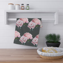 Load image into Gallery viewer, Pink Peonies Tea Towels (cotton, poly)