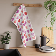 Load image into Gallery viewer, Doodle Hearts Kitchen Towel
