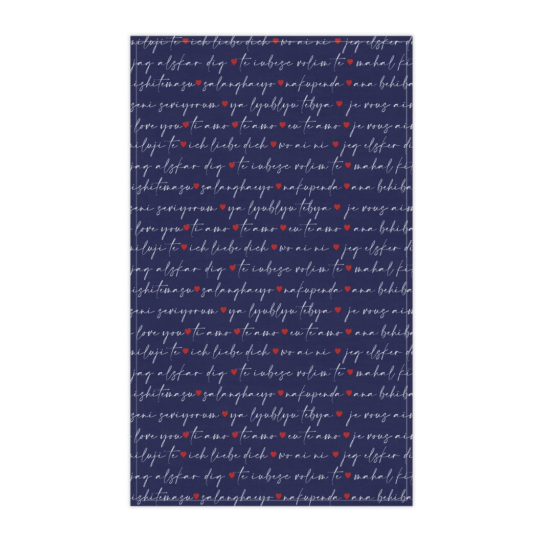 Love in Many Languages hand towel