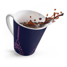 Load image into Gallery viewer, Eiffel Tower Latte Mug (Pink &amp; Navy)