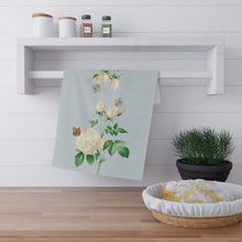 Load image into Gallery viewer, White Rose hand towel