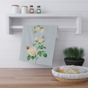 White Rose hand towel