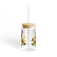 Load image into Gallery viewer, Sunflower Sipper Glass