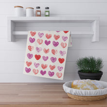 Load image into Gallery viewer, Doodle Hearts Kitchen Towel
