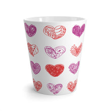 Load image into Gallery viewer, Doodle Hearts Latte Mug