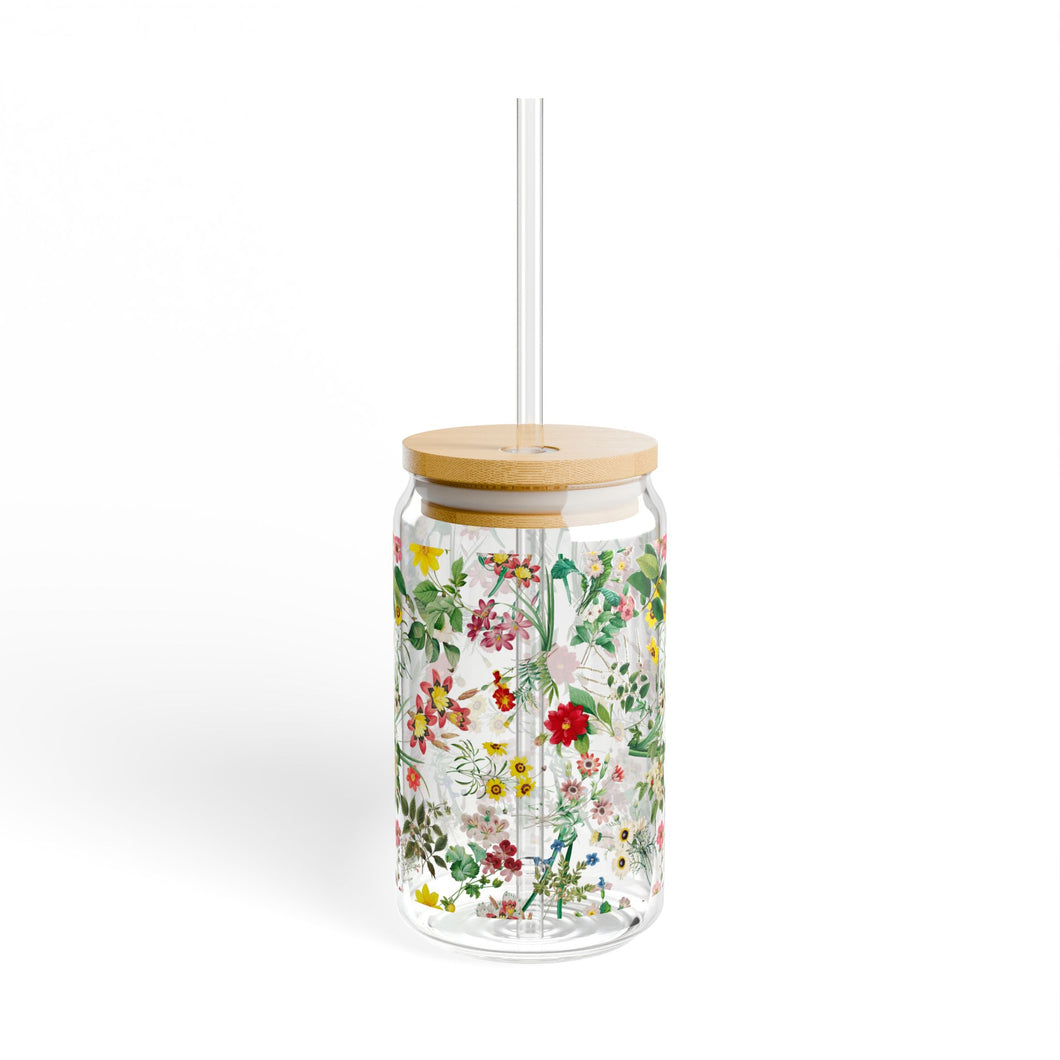 Wild Flowers Sipper Glass