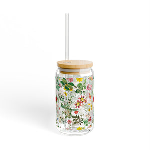 Wild Flowers Sipper Glass