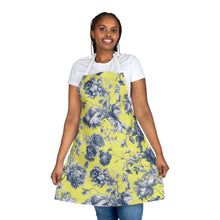 Load image into Gallery viewer, Yellow &amp; Navy Toile apron