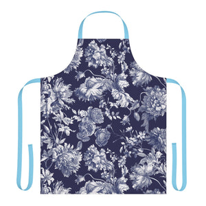 Navy Toile apron