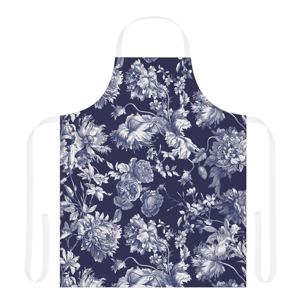 Navy Toile apron
