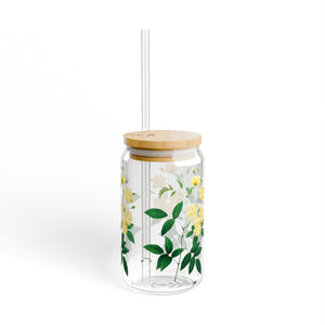 Yellow Blossom Sipper Glass