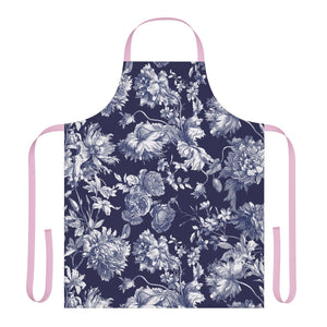 Navy Toile apron