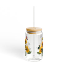 Load image into Gallery viewer, Sunflower Sipper Glass