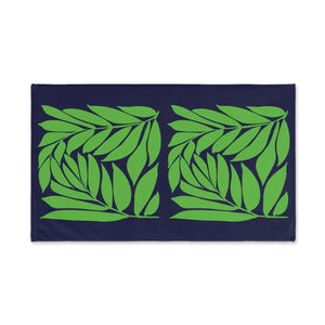 Fern in Navy hand towel