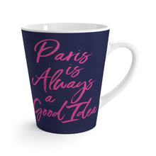 Load image into Gallery viewer, Paris is Always a Good Idea Latte Mug (Pink &amp; Navy)