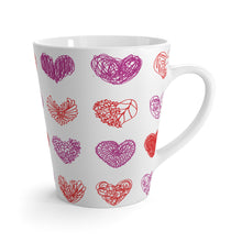 Load image into Gallery viewer, Doodle Hearts Latte Mug