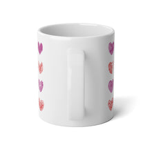 Load image into Gallery viewer, Doodle Hearts Jumbo Mug, 20oz