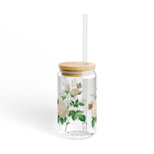 Load image into Gallery viewer, White Rose Sipper Glass