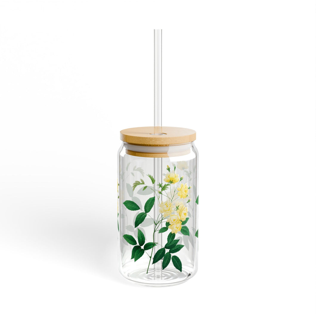Yellow Blossom Sipper Glass