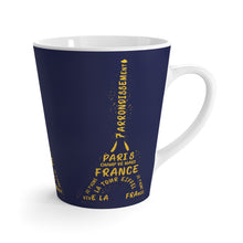 Load image into Gallery viewer, Eiffel Tour Latte Mug (Yellow &amp; Navy)