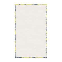 Load image into Gallery viewer, Yellow &amp; Navy Toile hand towel