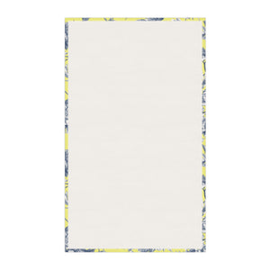 Yellow & Navy Toile hand towel
