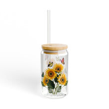 Load image into Gallery viewer, Sunflower Sipper Glass