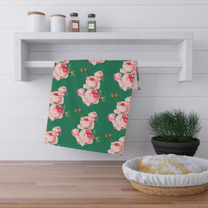 Pink & Green Symphony hand towel