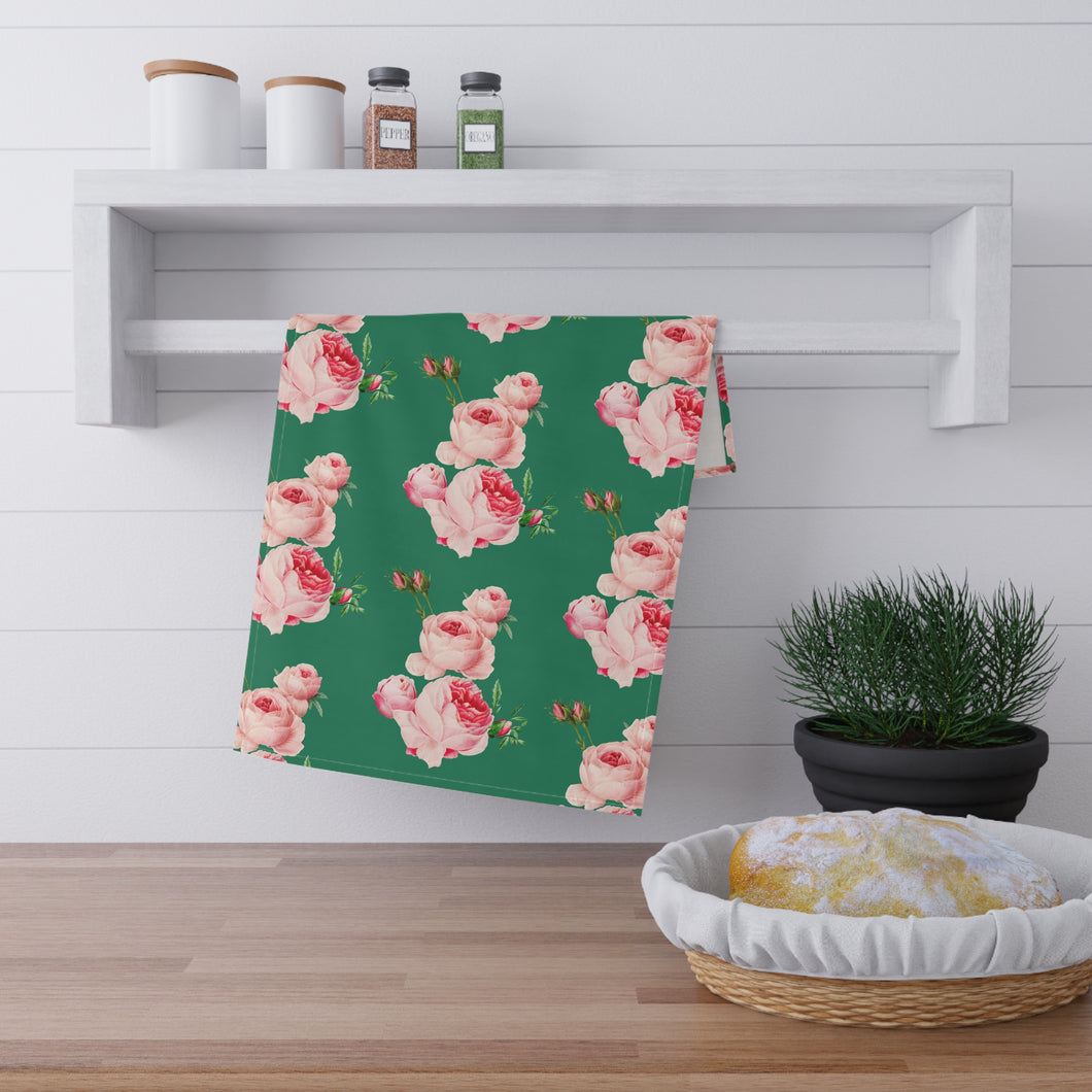 Pink & Green Symphony hand towel