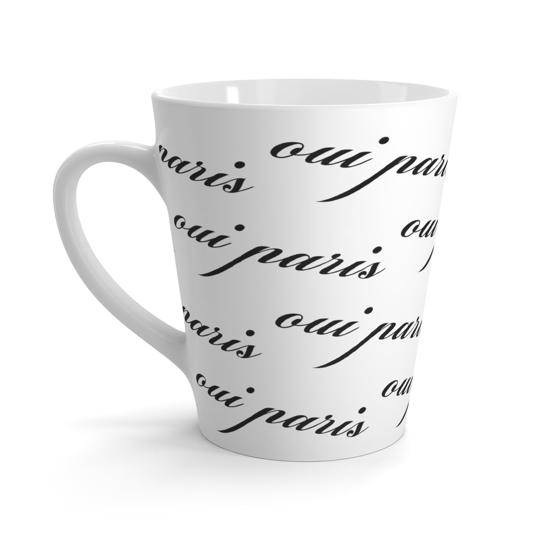 Oui Paris latte mug