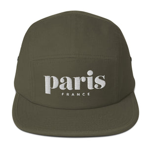 Paris, France, five panel cap  (6 colors)