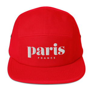 Paris, France, five panel cap  (6 colors)