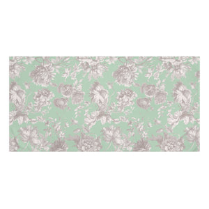 Green Toile Mink-Cotton Towel