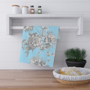 Light Blue Toile hand towel