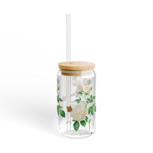 Load image into Gallery viewer, White Rose Sipper Glass