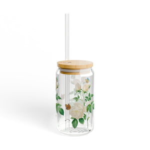 White Rose Sipper Glass
