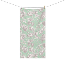 Load image into Gallery viewer, Green Toile Mink-Cotton Towel