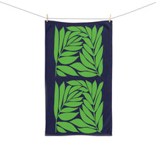 Load image into Gallery viewer, Fern in Navy hand towel