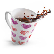 Load image into Gallery viewer, Doodle Hearts Latte Mug