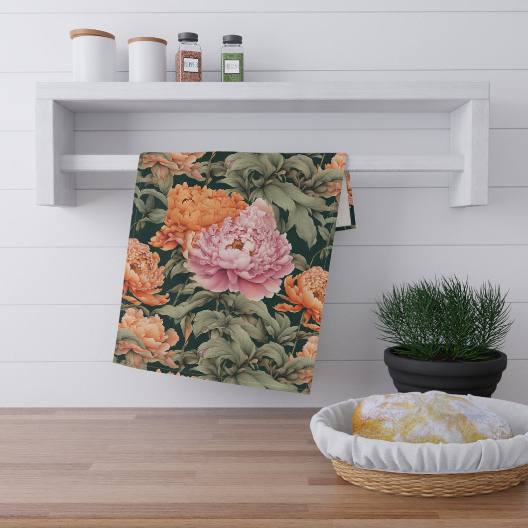 Peonies hand towel