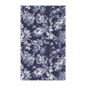 Navy Toile hand towel