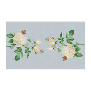 White Rose hand towel