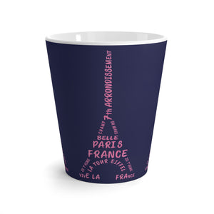 Eiffel Tower Latte Mug (Pink & Navy)