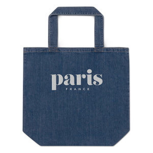 Paris, France denim tote bag