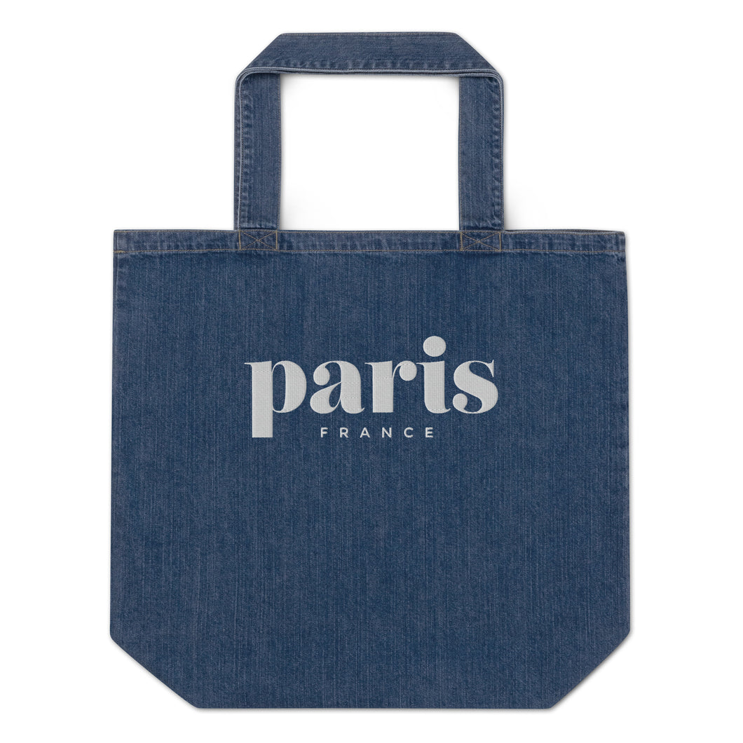Paris, France denim tote bag