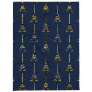Blue Paris throw blanket