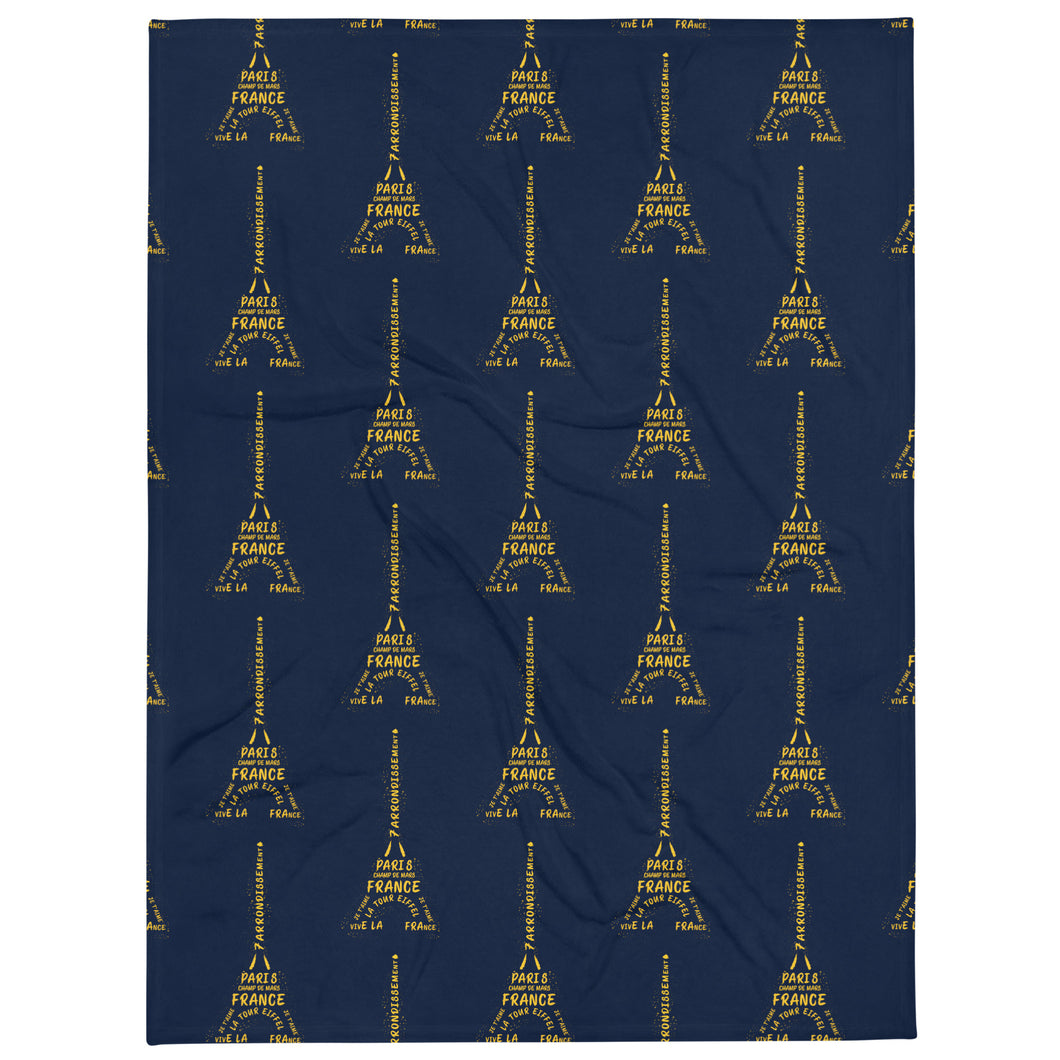 Blue Paris throw blanket