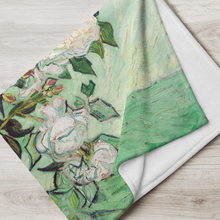 Load image into Gallery viewer, Van Gogh Roses throw blanket