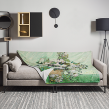 Load image into Gallery viewer, Van Gogh Roses throw blanket